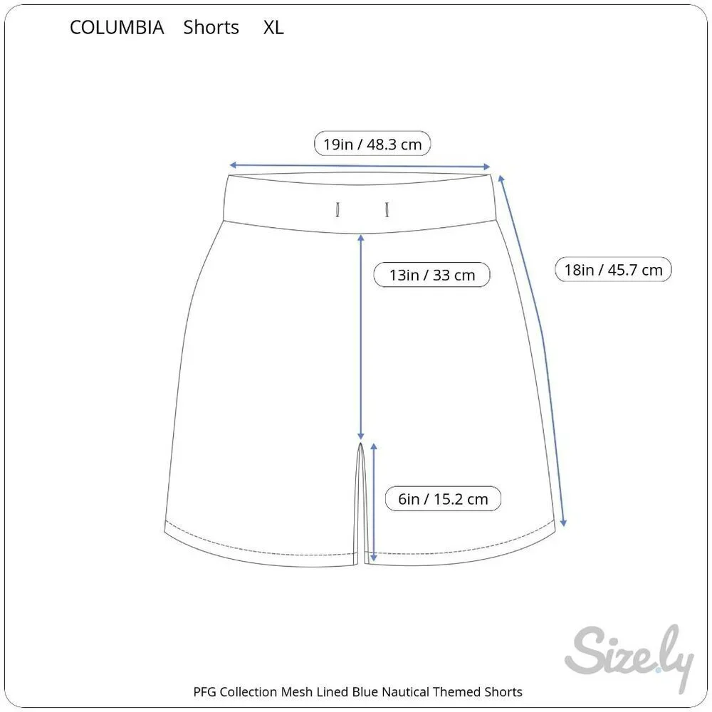 Columbia Backcast UPF 50 Mens Swim Trunks Blue Martini Marlin Print XL